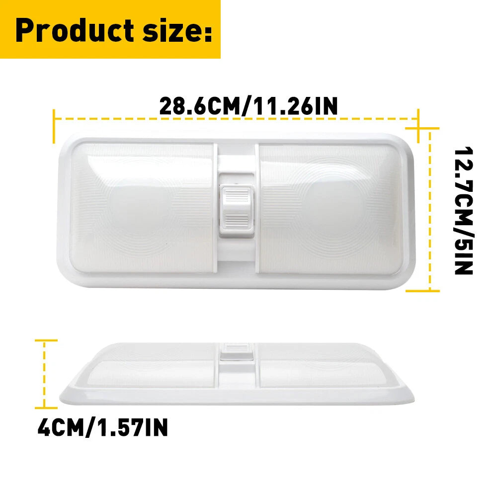RV Interior 48 LEDs Light Ceiling Camper Trailer 11V-18V with 600LM Switch White 6B93BC-57