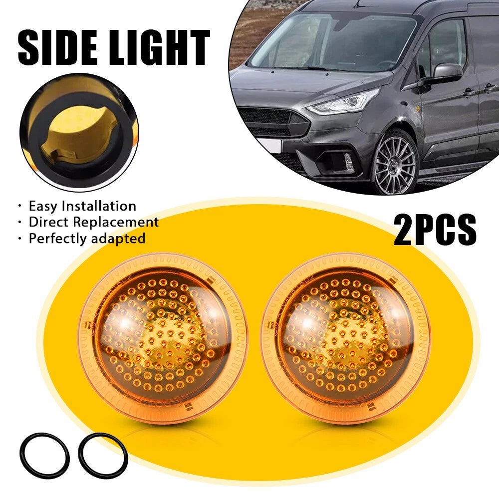 Side Marker Turn Signal Light Housing For Ford Transit Connect 2010-21 Amber EOA 6B93BC-57