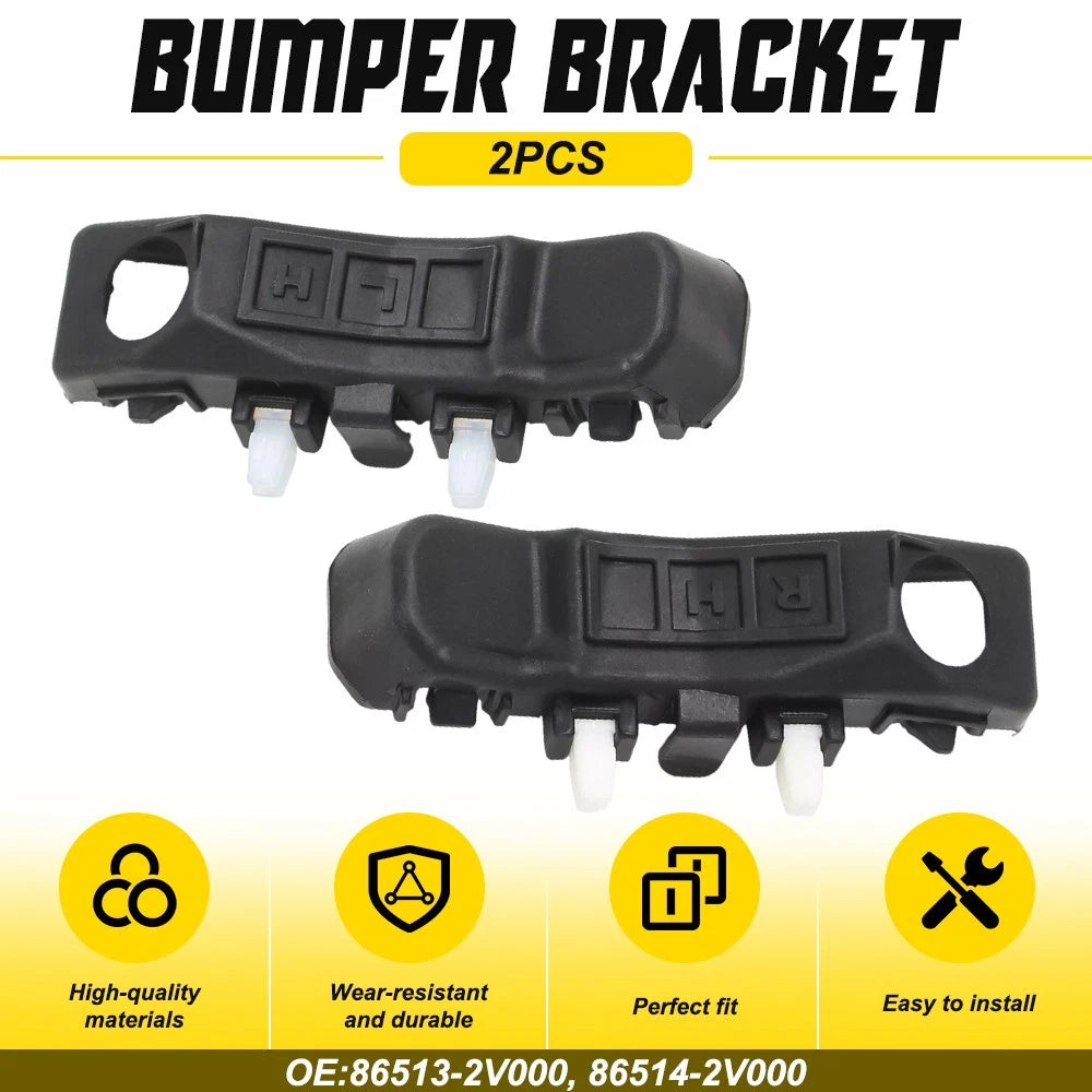 Front Driver & Passenger Side Bumper Bracket For 2012-2017 Hyundai Veloster EOA 6B93BC-57