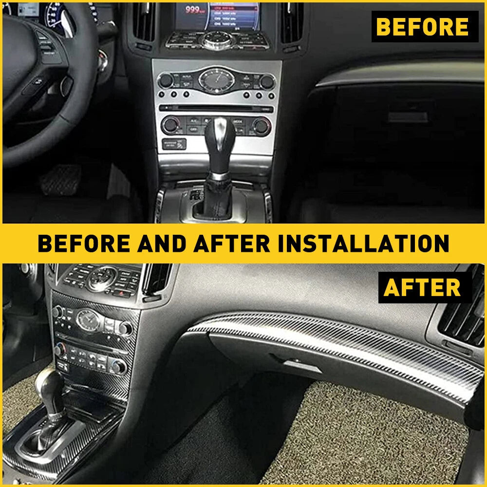 Carbon Fiber Full Interior Kit Cover Trim For Infiniti G37 Sedan 2010-2013 EOA 6B93BC-57