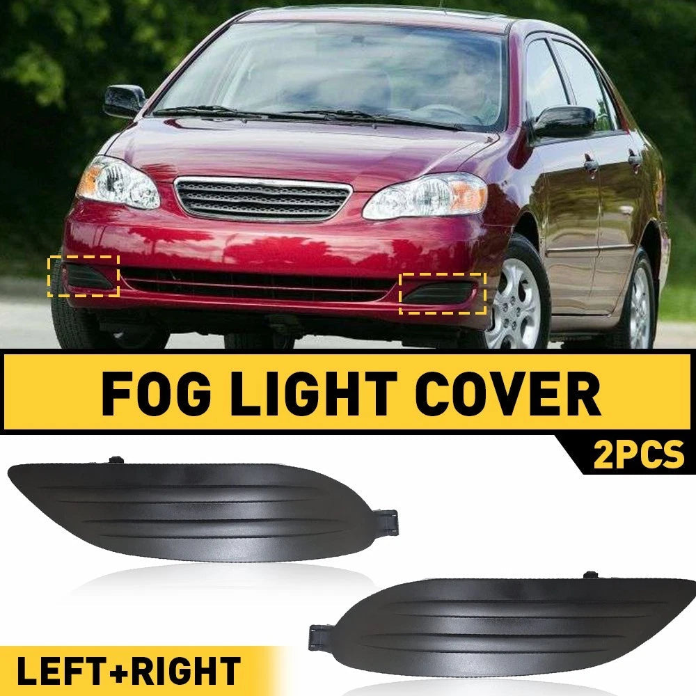 Bumper Fog Lamp Light Cover Black Passanger&Driver Side for 05-08 Toyota Corolla 6B93BC-57