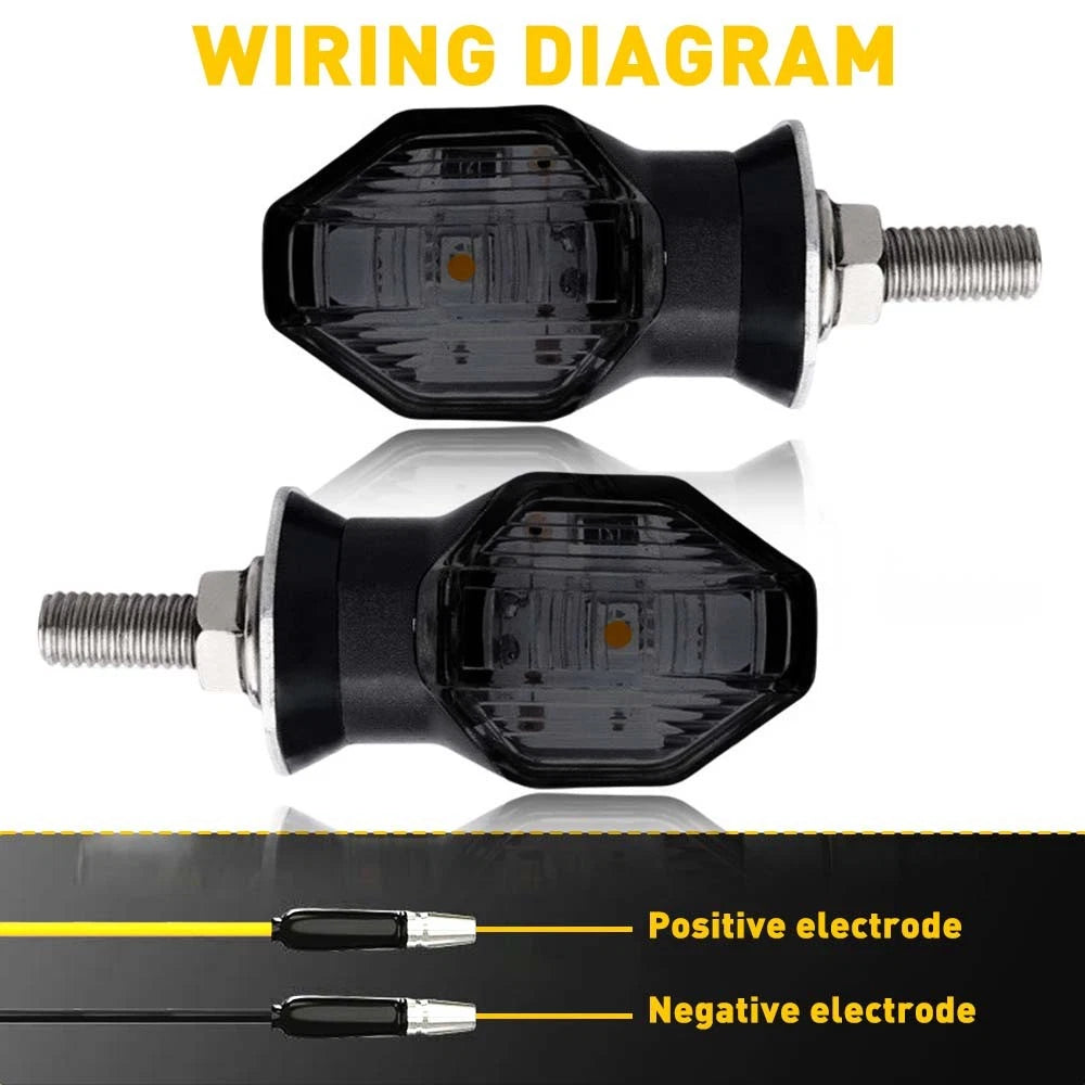 4x Universal Motorcycle Turn Indicator Signal Amber LED Blinker Light 6B93BC-57
