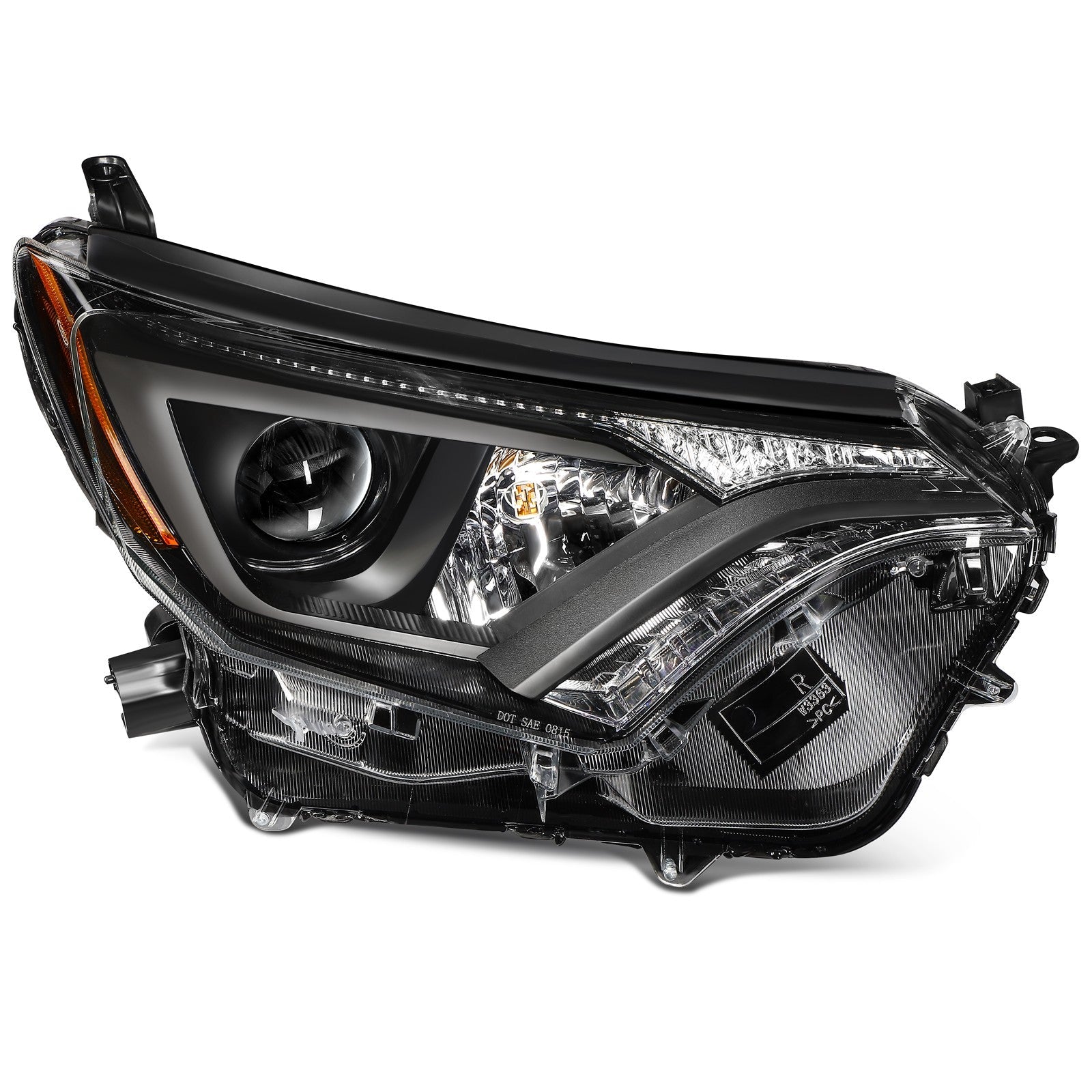 ECCPP Headlights Assembly For Toyota RAV4 2.5L 2016-2018 Pair Kit Black Amber 6B93BC-57