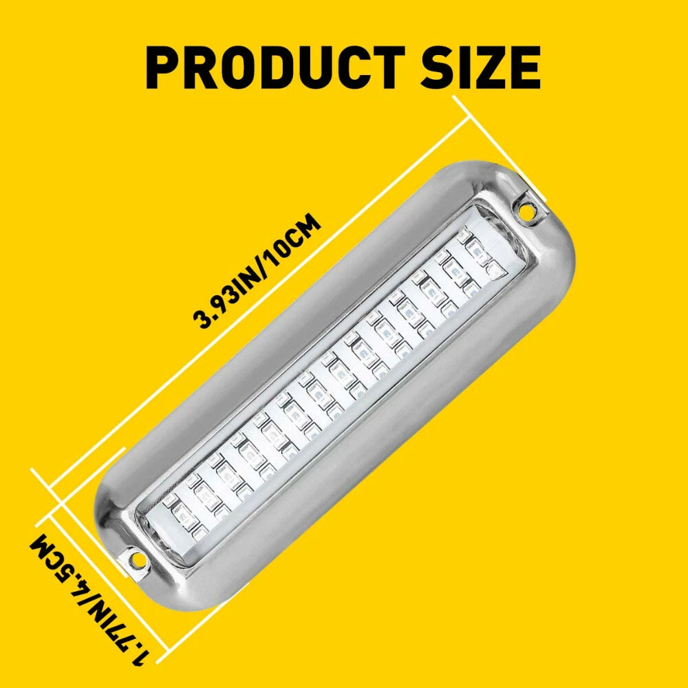 42 LED Green 316 Stainless Steel Underwater Boat Transom Marine Lights Pontoon 6B93BC-57