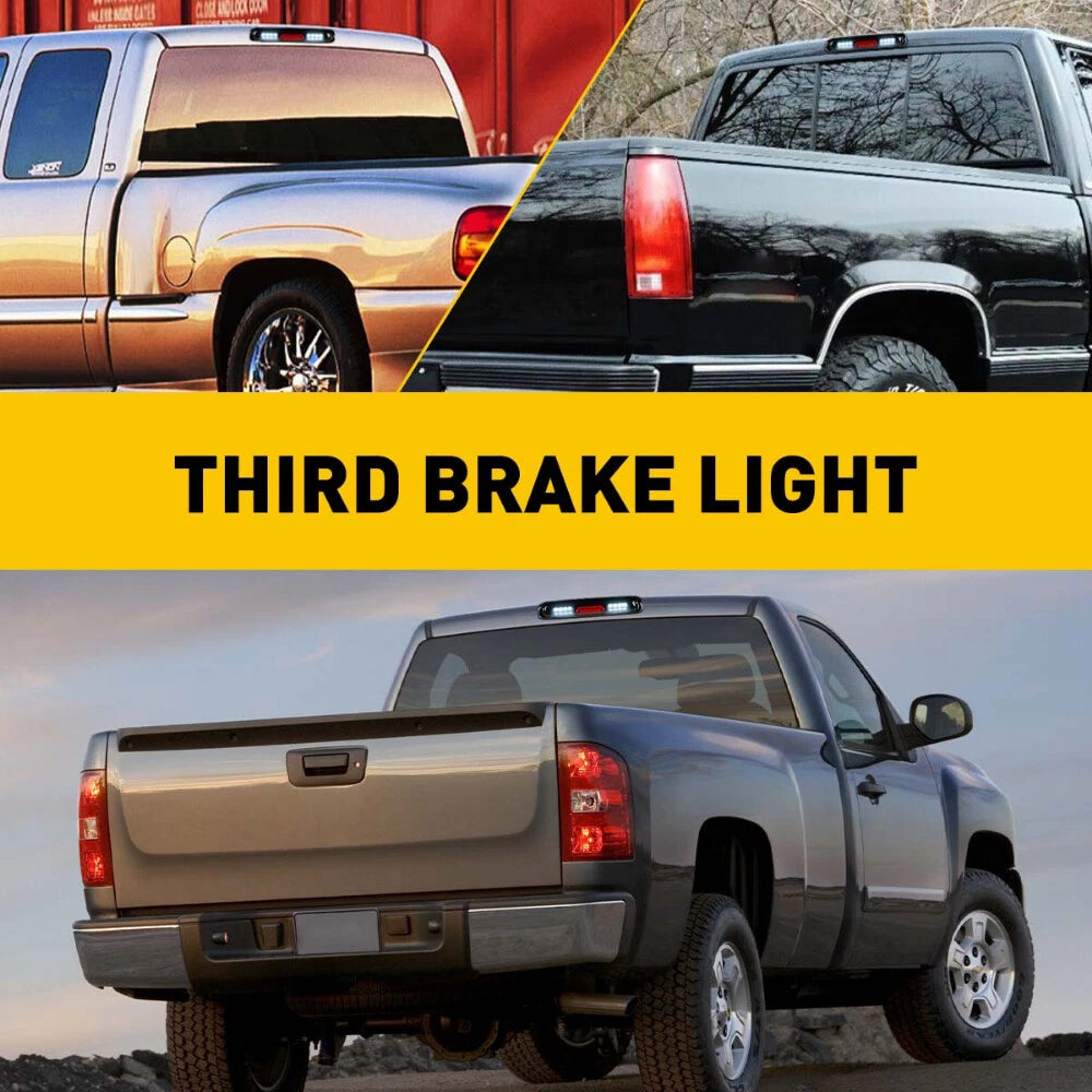 For 99-07 Chevy Silverado GMC Sierra Smoke Lens LED 3RD Brake Light + Cargo Lamp 6B93BC-57