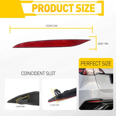 Pair For 2016-2023 Tesla X Model Rear Bumper Reflector Red Light 103 4342 00 C 6B93BC-57