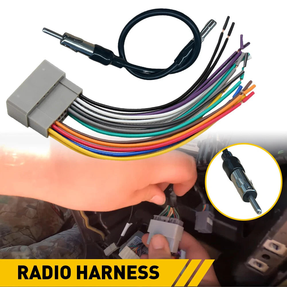 CAR STEREO RADIO WIRING HARNESS ADAPTER PLUG FOR CHRYSLER DODGE JEEP MITSUBISHI 6B93BC-57