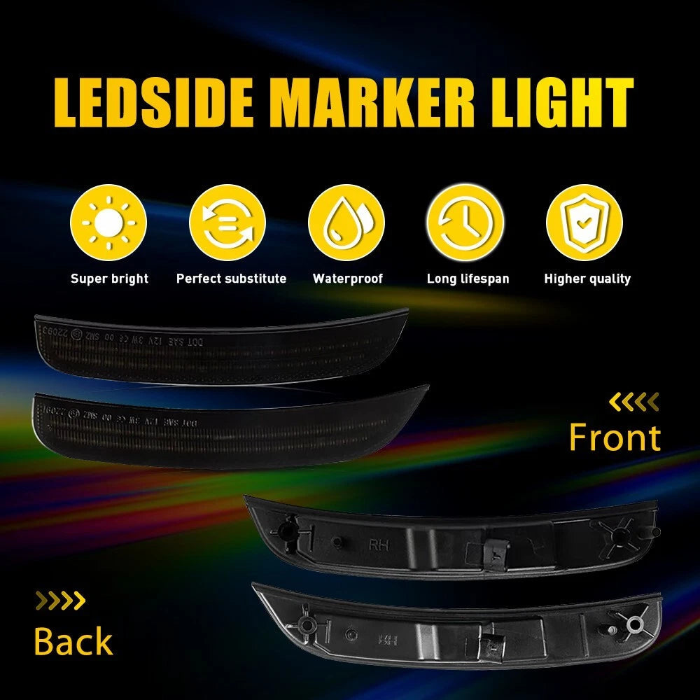 4X For 2015-23 Chrysler 300 Front Rear Dynamic LED Bumper Side Marker Lights EOA 6B93BC-57