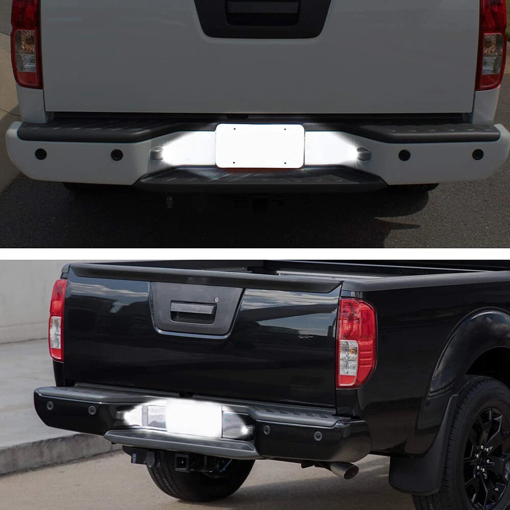 Fit Nissan Frontier 1 Pair License Plate Rear Light Bumper Lamp Housing Cover SE 6B93BC-57