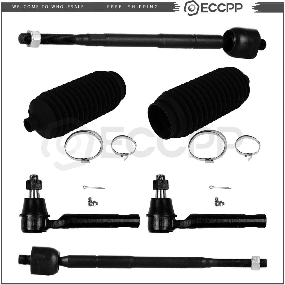 Steering Inner & Outer Tie Rod End Rack and Pinion Bellow For 04-09 Nissan Quest 6B93BC-57