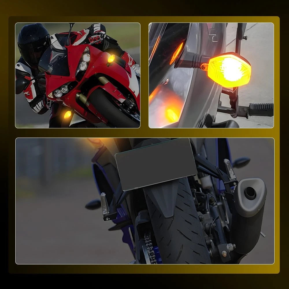 2X Motorcycle Turn Signal Indicator Light For YAMAHA YZF- R25 R3 R15 R1 R6 R6S A 6B93BC-57