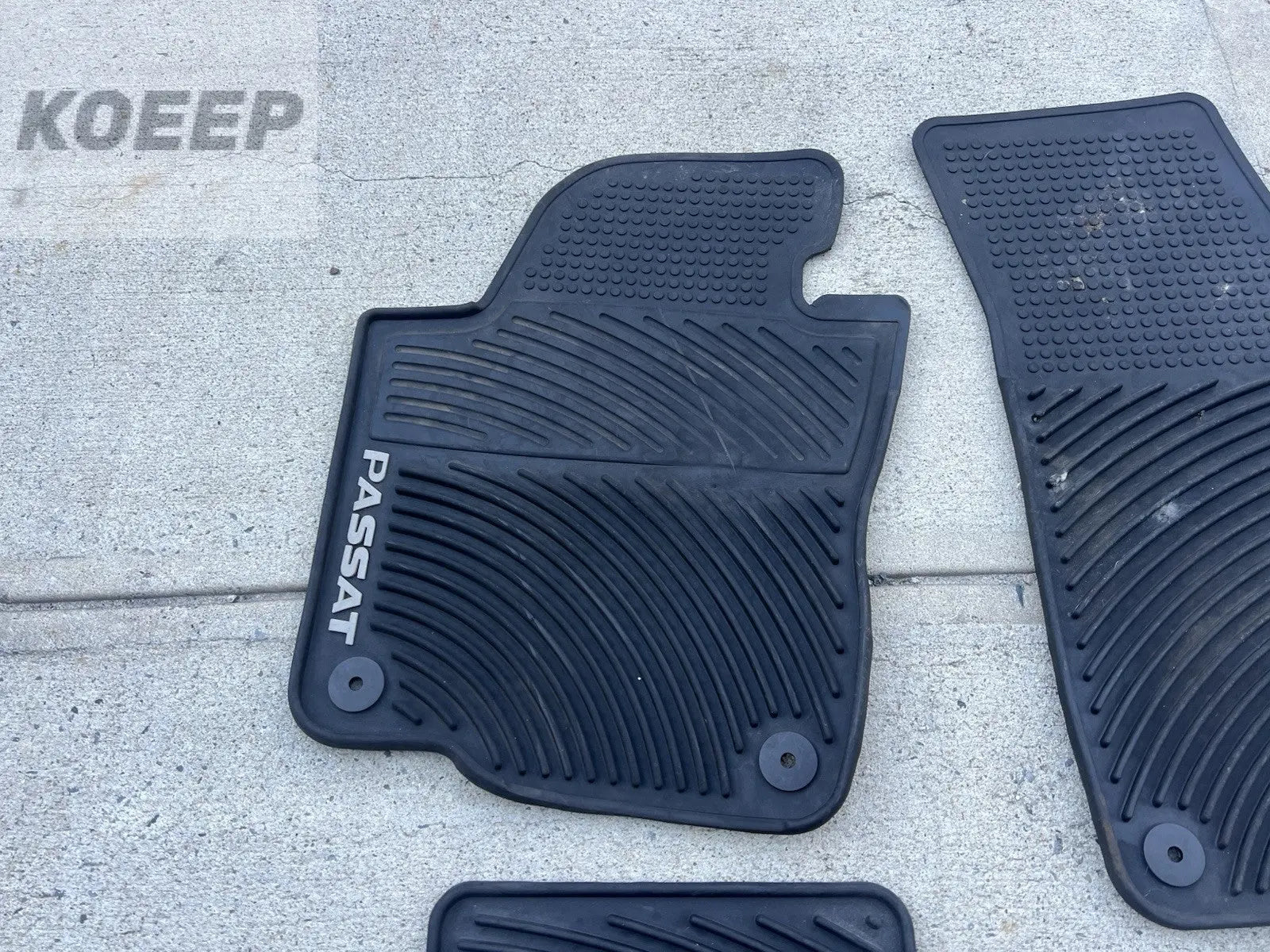 2012 - 2022 VW PASSAT INTERIOR ALLWEATHER RUBBER FLOOR MATS SET OEM 6B93BC-57