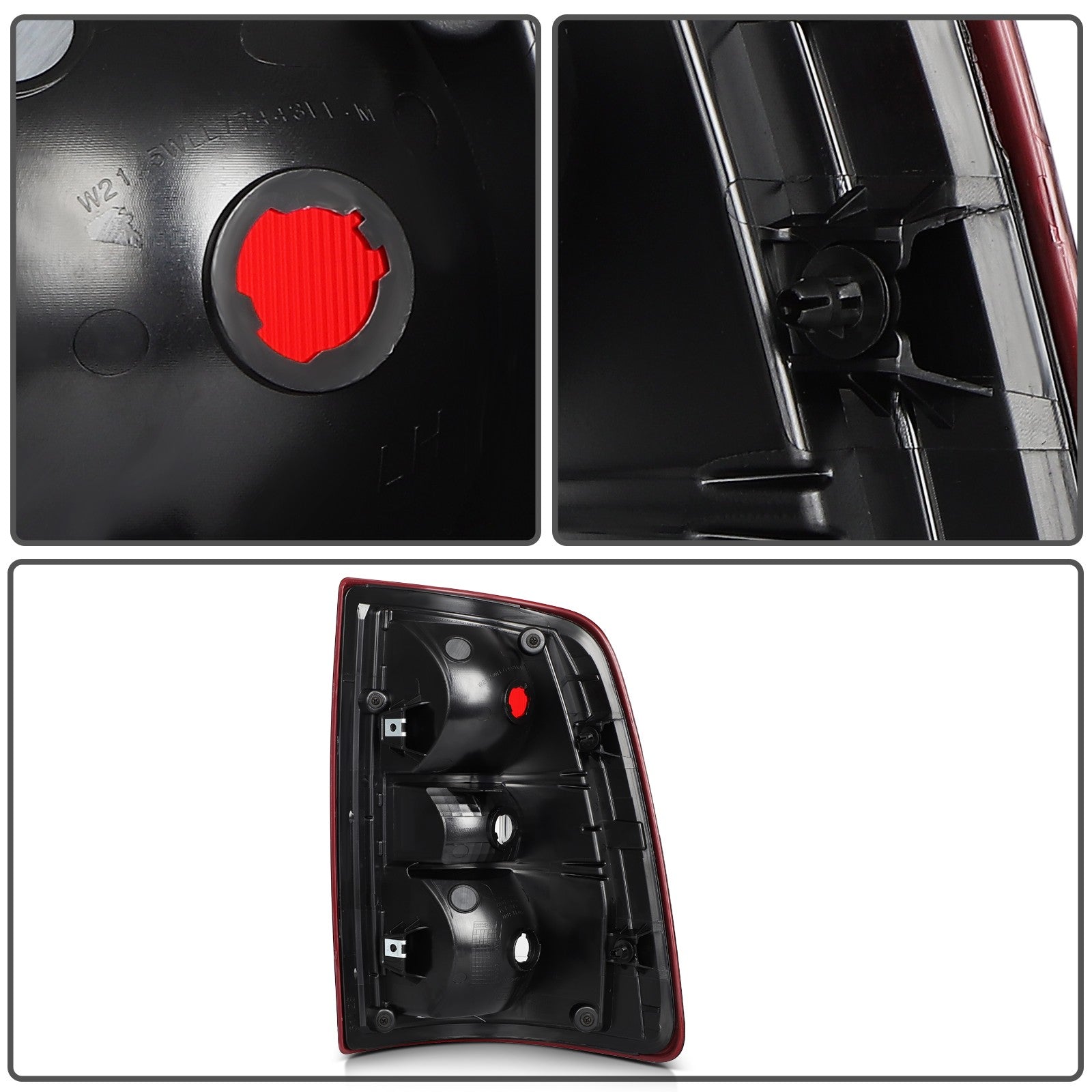 For 2024-2019 Ram 2500 3500 Red Bezel Left Driver Side Tail Light Assembly 6B93BC-57