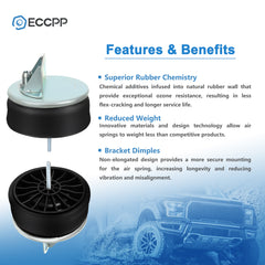 Pair Air Suspension Air Springs W01-358-9622 For ContiTech Goodyear 1R11-221