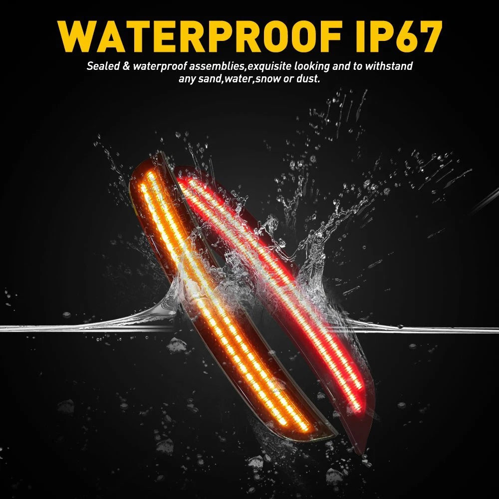 For 2015-21 Chrysler 300 Rear Front LED Side Fender Lights Marker Smoked Lamp B 6B93BC-57