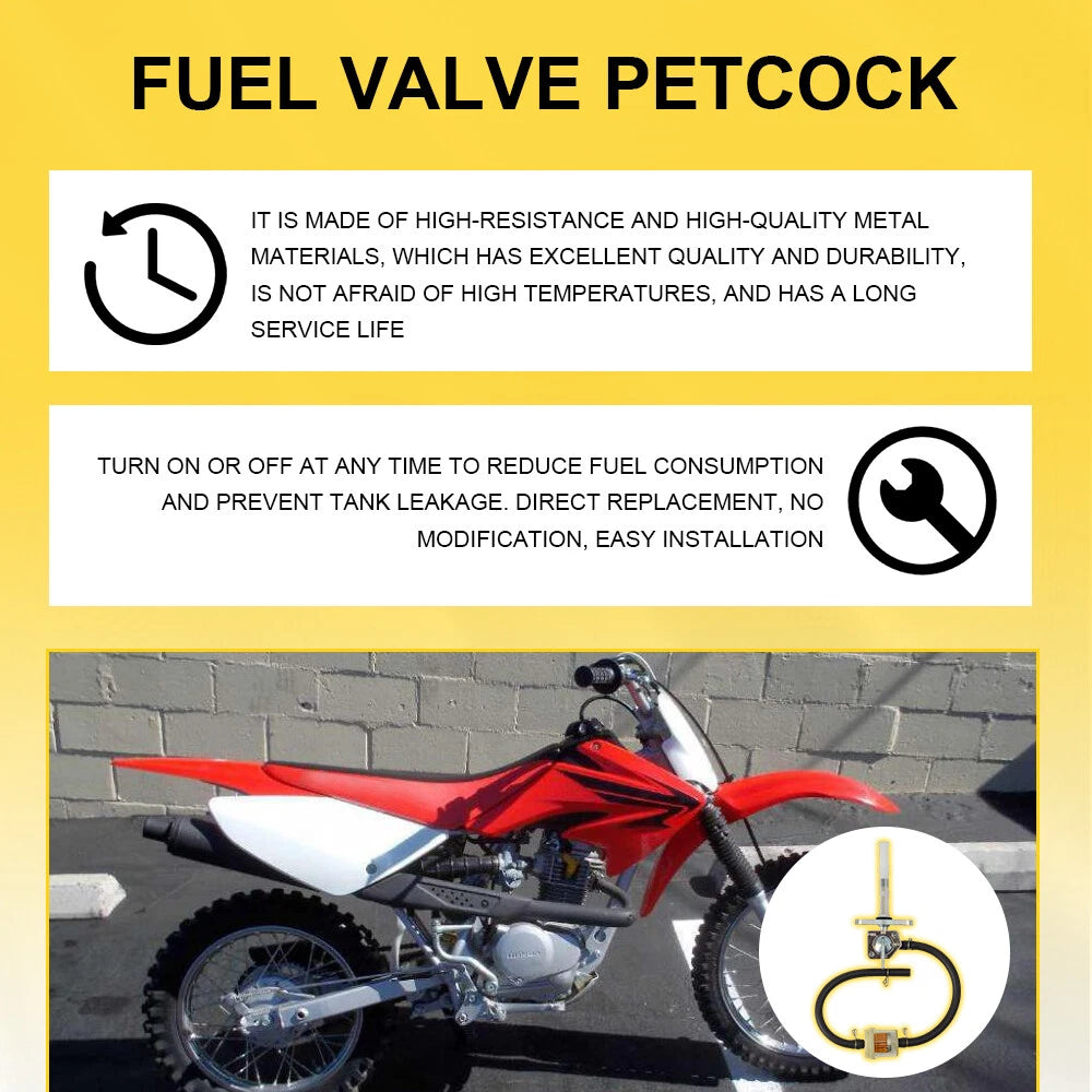 Fuel Petcock Valve Gas Oil Fuel Filter For Honda XR/ CRF50 70 80 100 150 F/R EOA 6B93BC-57