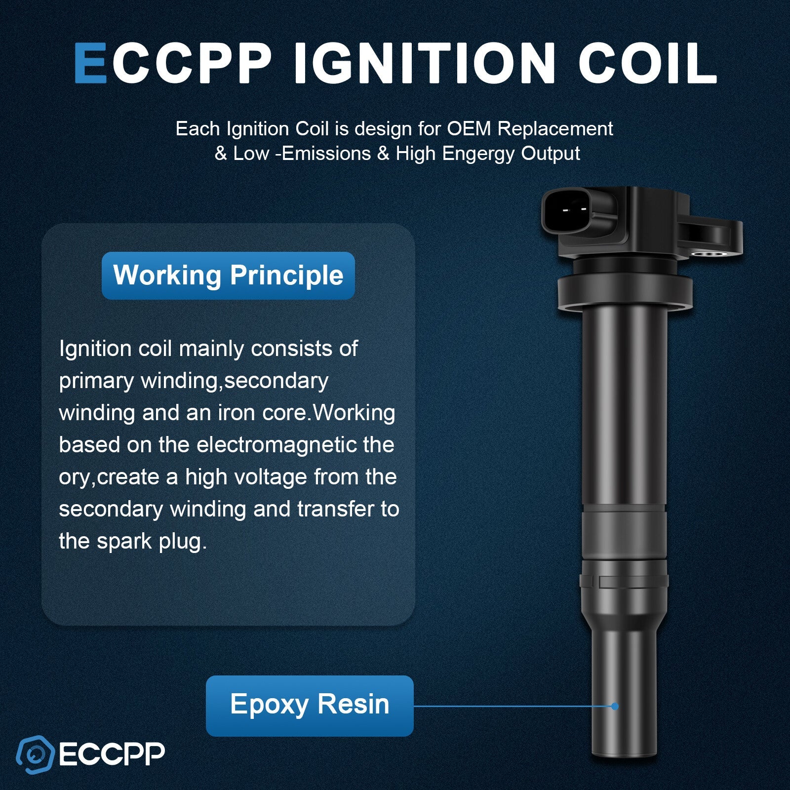 ECCPP 6 Ignition Coils For Kia Magnetis Optima Rondo 2.7L V6 2007 2008 2009 2010 ECCPP