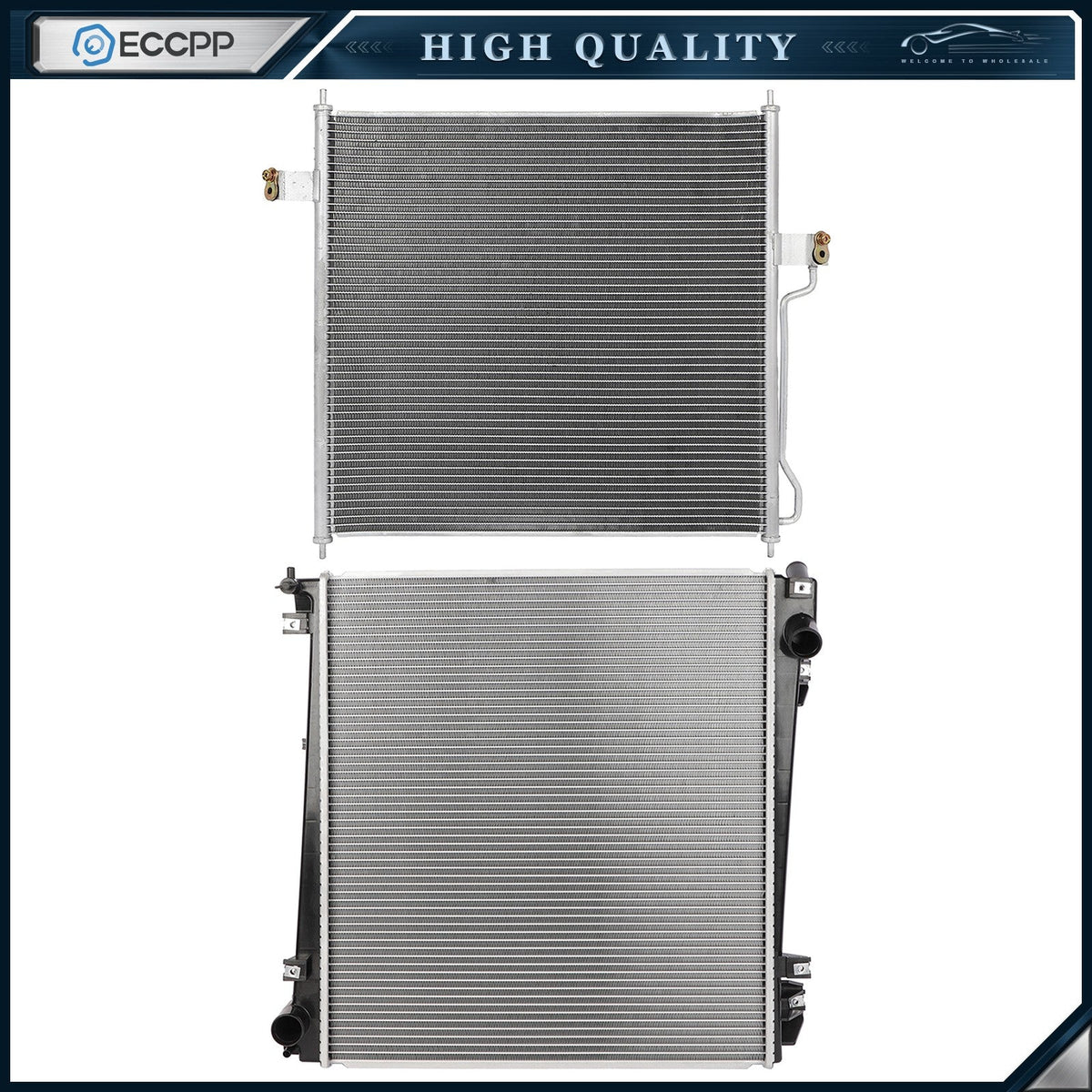 Aluminum Radiator & AC Condenser Cooling Kit For 2002-2003 Ford Explorer 6B93BC-57