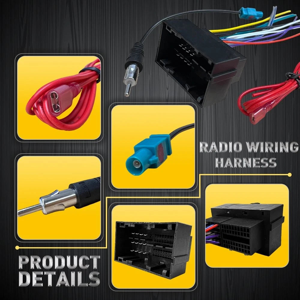 Car Stereo Radio Wire Harness Antenna Adapter For Dodge RAM 1500 2500 2013-19 EA 6B93BC-57
