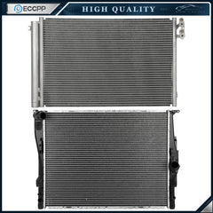 Aluminum Radiator & AC Condenser Cooling Kit For 2008-2010 BMW 128i 6B93BC-57