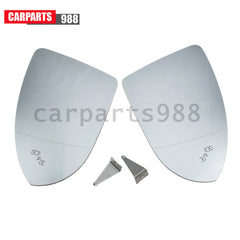 2Pcs LH RH Wing Door Mirror Glass Heated w/ Blind Spot For VW Golf GTI E-Golf 6B93BC-57