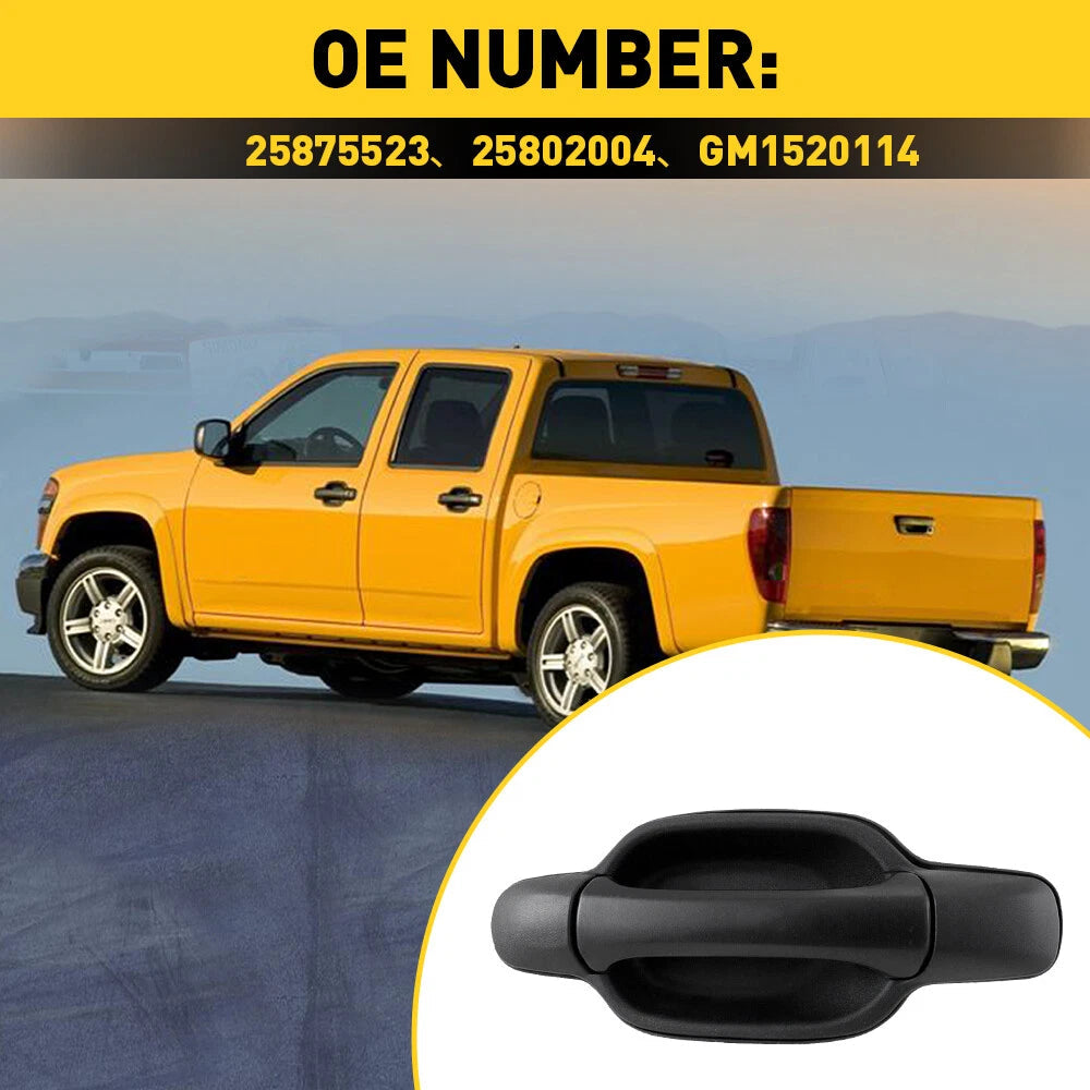 Exterior Rear left Side Door Panel Handle Fit Chevrolet 2004-2012 Colorado Black 6B93BC-57