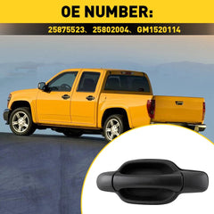 Exterior Rear left Side Door Panel Handle Fit Chevrolet 2004-2012 Colorado Black 6B93BC-57