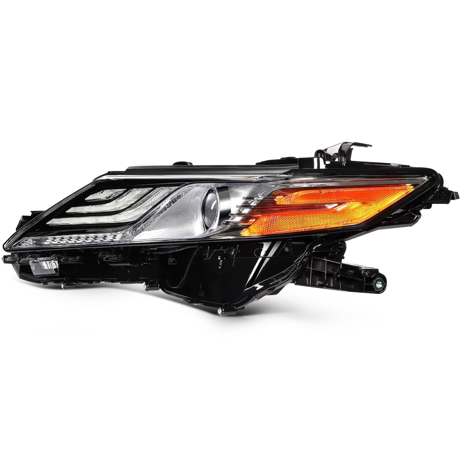 Pair LED Headlights Assembly For 2018-2024 Camry XSE XLE 2.5L 3.5L Black Amber 6B93BC-57