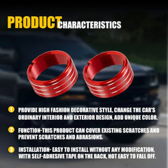 Center Console Control Switch Trim Knob for Chevy Silverado GMC Sierra 2014-2018 6B93BC-57