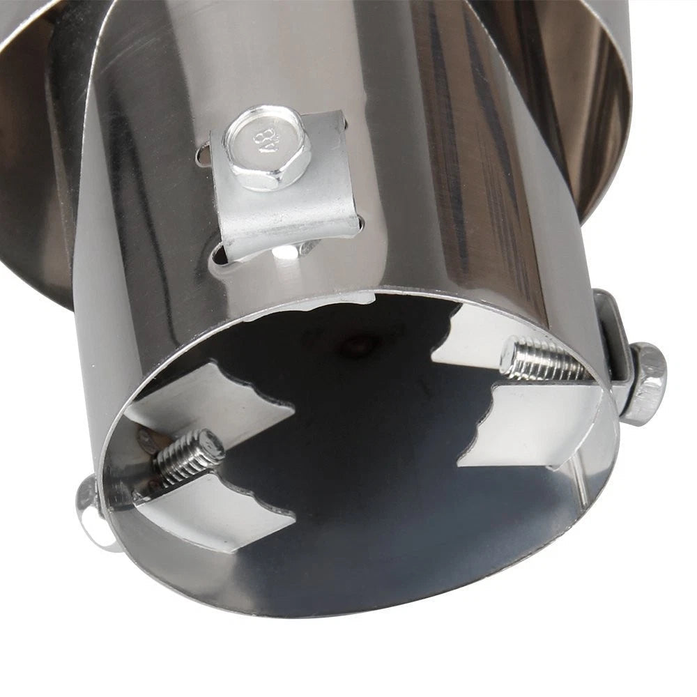 Car Exhaust Pipe Tail Muffler Tip Rear Round Universal Chrome Stainless Steel D 6B93BC-57