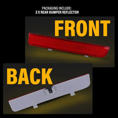 2X For Land Rover Range Rover L322 2003-2012 Red Bumper Rear Reflector Trim EOA 6B93BC-57