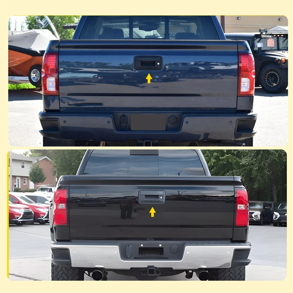 Tailgate Handle w/ Camera Hole for Black 2014-2015 Silverado Sierra 1500 2500 EA 6B93BC-57