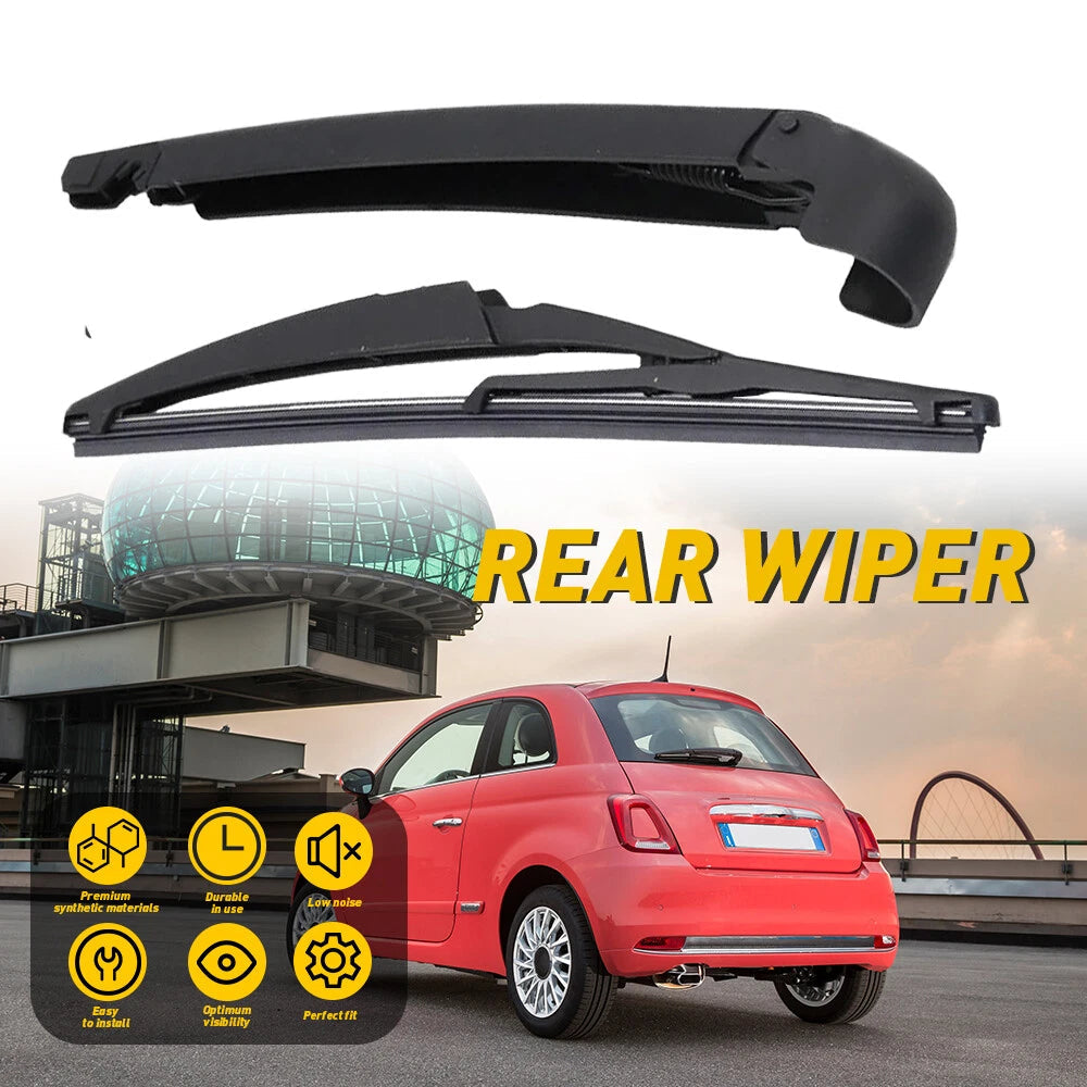 Rear Window Windshield Wiper Arm Blade Set For 2012-2019 Fiat 500 68079869AA A 6B93BC-57