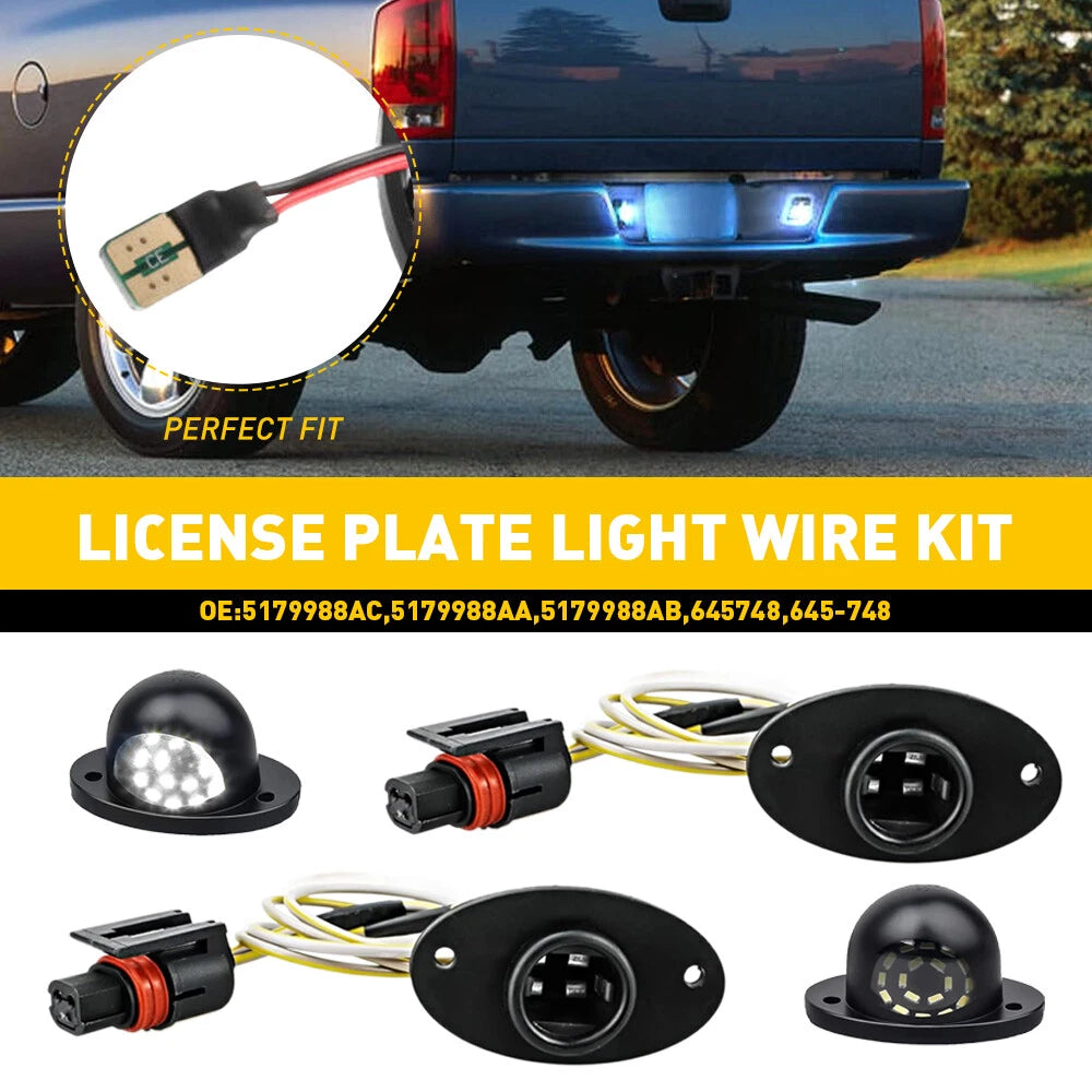 For 94-01 Dodge RAM 2500 1500 3500 LED License Light Plate Lens Lamp with wire 6B93BC-57