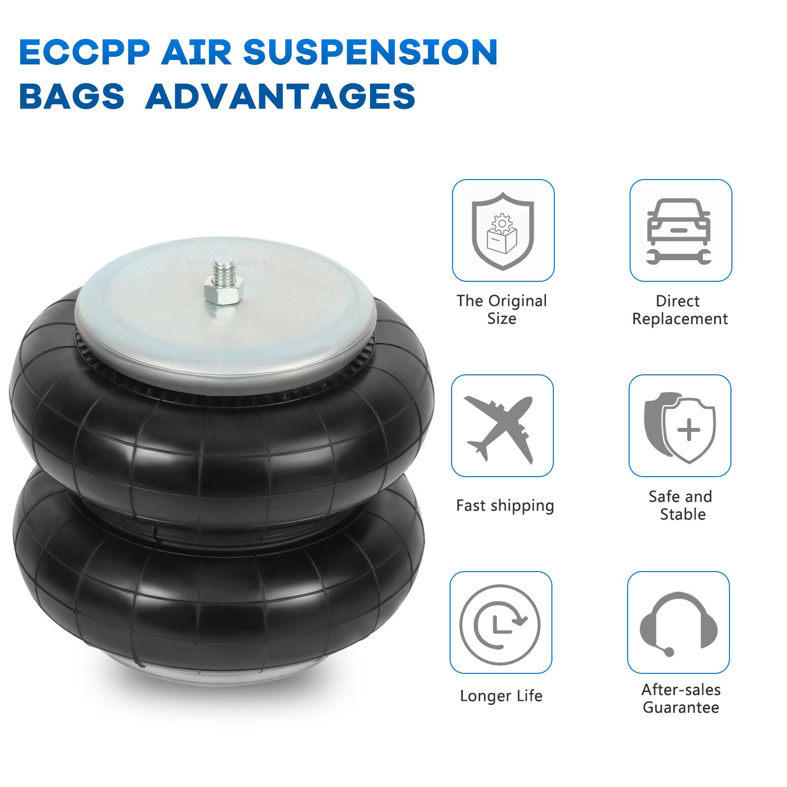 4PCS W01-358-6897 Air Suspension Bag Spring For Goodyear 2B9-229 ContiTech 6B93BC-57