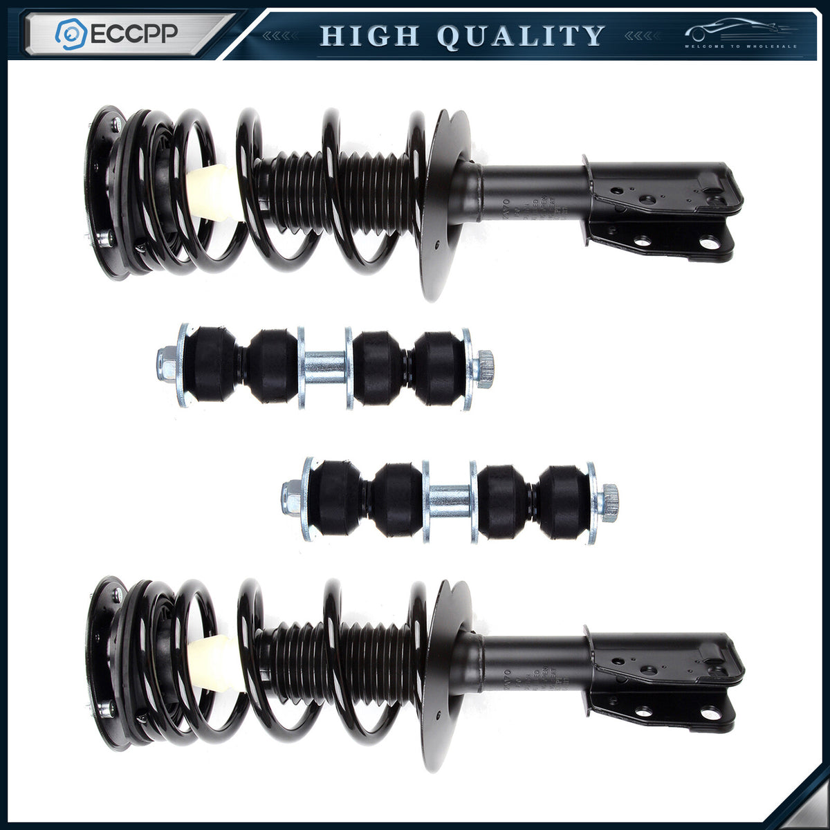 4pc Front Complete Struts Stabilizer Bar Links For Chevrolet Cavalier 1999-2005