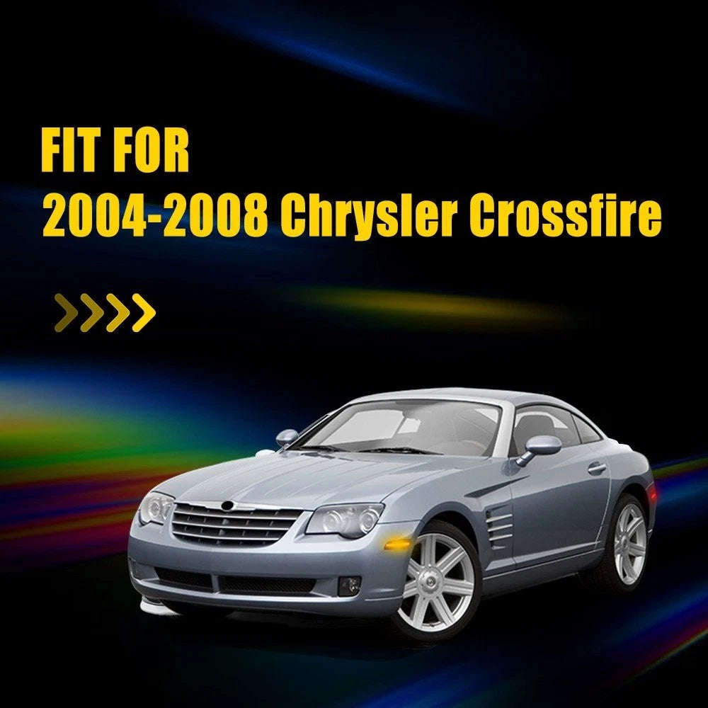 4X Smoke Front Rear Bumper Side Marker Lights For 2004-2008 Chrysler Crossfire A 6B93BC-57