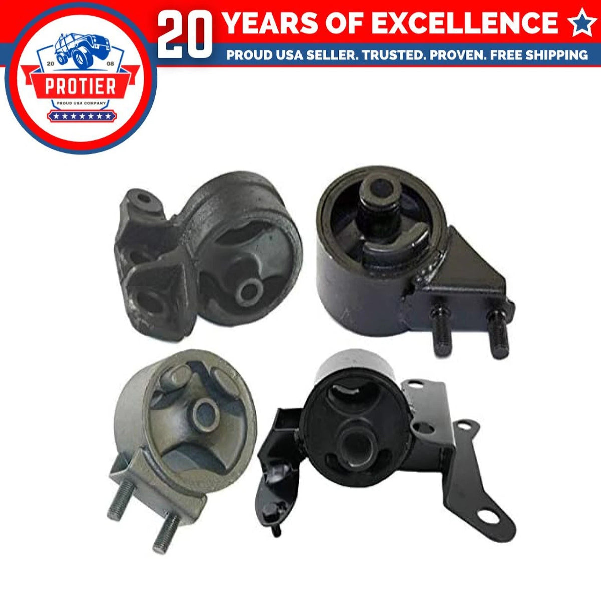 Fits 1994-1997 Kia Sephia 1.6L AUTO Trans Motor & Trans Mount Set 4PCS : A2651, 6B93BC-57