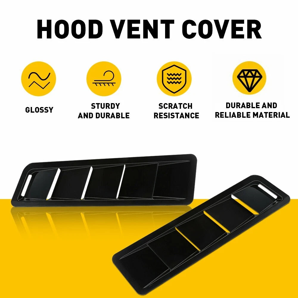 Universal Car Hood Vent Louver Scoop Cover Flow Air Intake Cooling Panel Trim EA 6B93BC-57