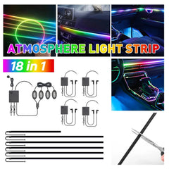 Universal 18in1 Symphony RGB LED Car Atmosphere Ambient Light Interior LED Strip 6B93BC-57