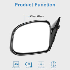 Black Power Mirrors Set For 99-03 Pontiac Grand Am Pair Left & Right Side View 6B93BC-57