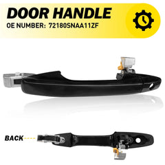 Outside Exterior Door Handle Black Front Driver Side For 2006-2011 Honda Civic A 6B93BC-57