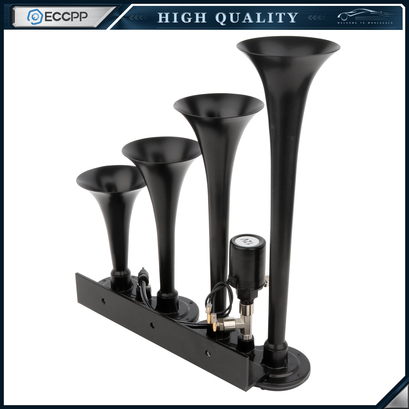 1G 4 Trumpet Train Air Horn Full System Kit 150PSI Air Compressor for Car Truck 6B93BC-57