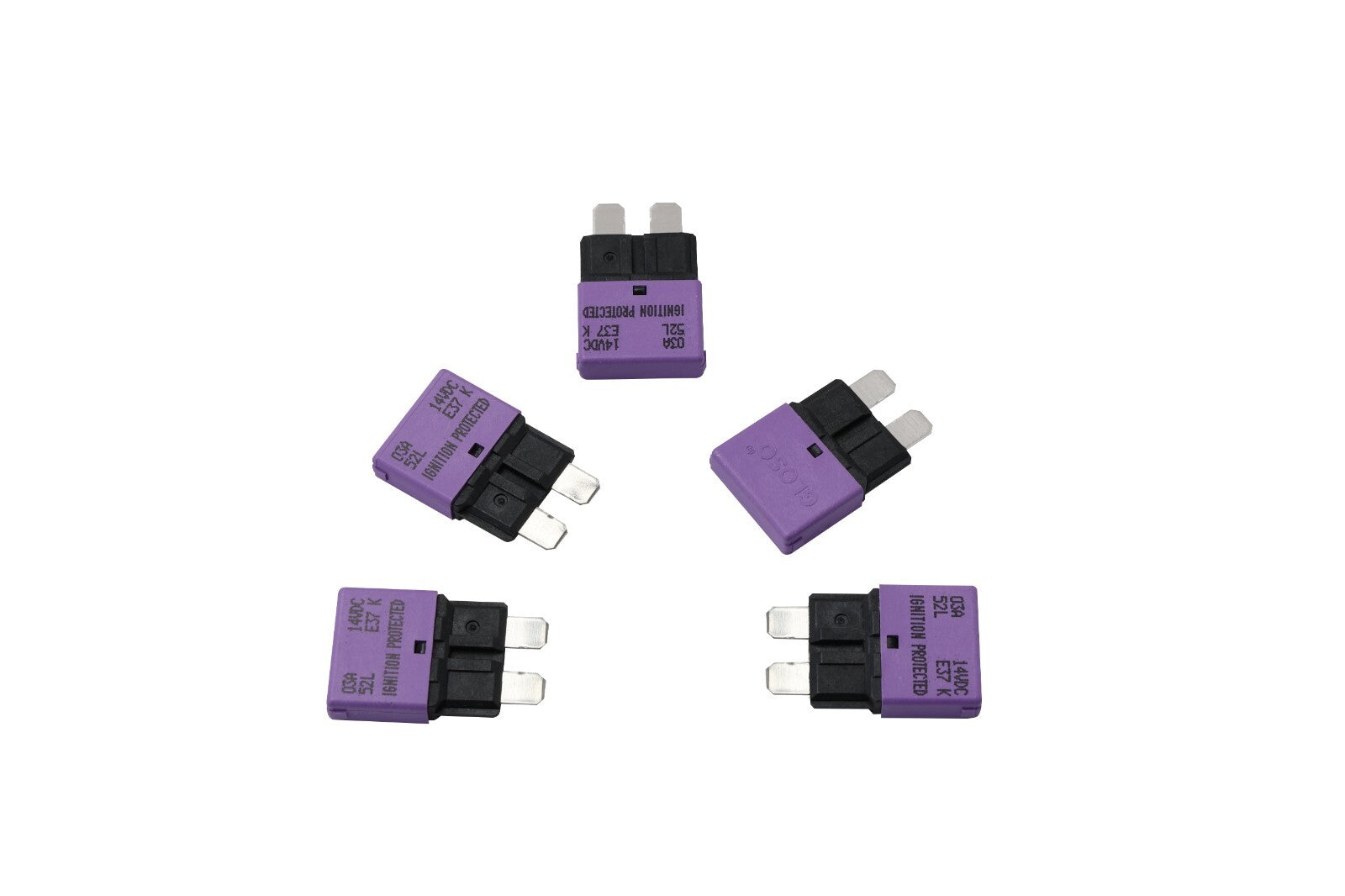 GLOSO E37 Auto Reset (T1) Low-Profile ATC/ATO Circuit Breaker (3-30 A) 6B93BC-57