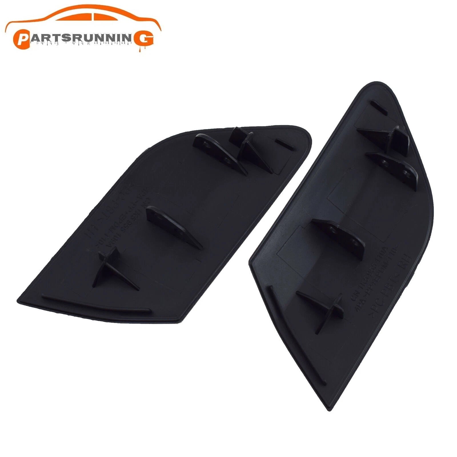 Pair Head Light Headlight Washer Covers For 2005-10 Volkswagen Jetta Rabbit GTI 6B93BC-57