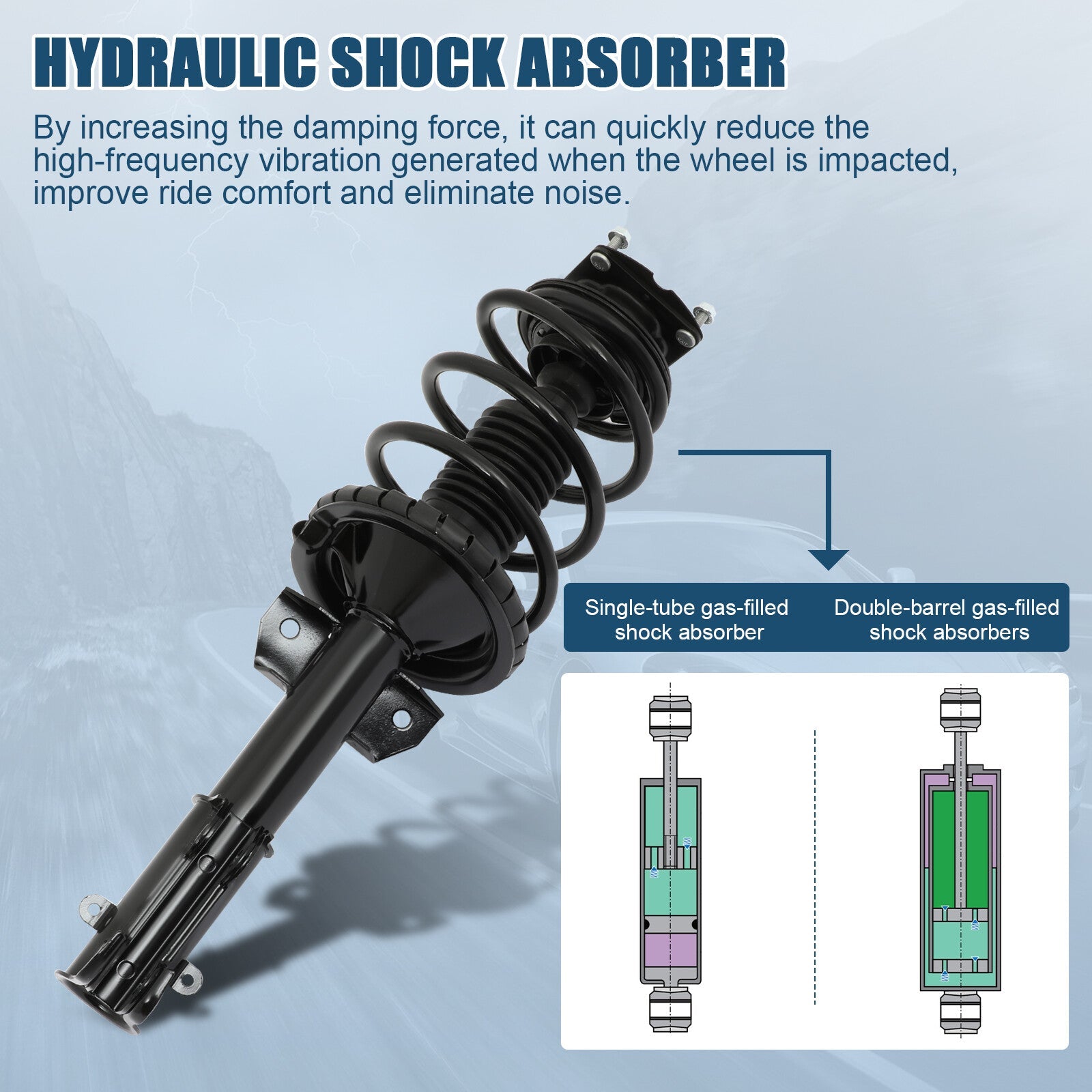 Loaded Front Complete Struts & Spring Assemblies Fits 2011-2014 Ford Mustang Set 6B93BC-57