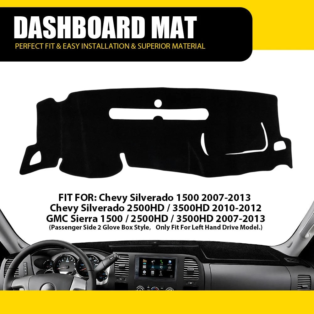 For 07-13 Chevy Silverado GMC Sierra Dashmat Dash Cover Dashboard Mat Interior A 6B93BC-57