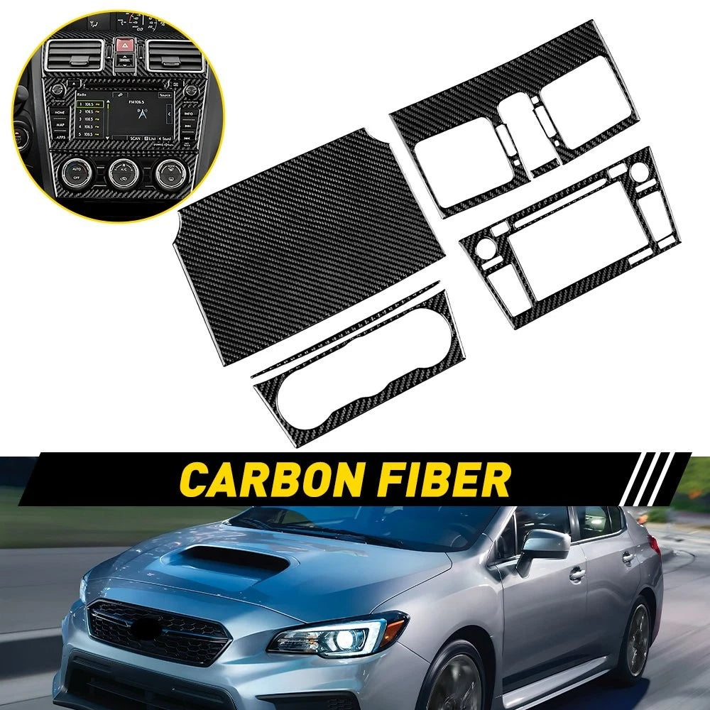 Center Control Set Trim Carbon Fiber Interior For Subaru WRX Saloon 2015-2021 EA 6B93BC-57