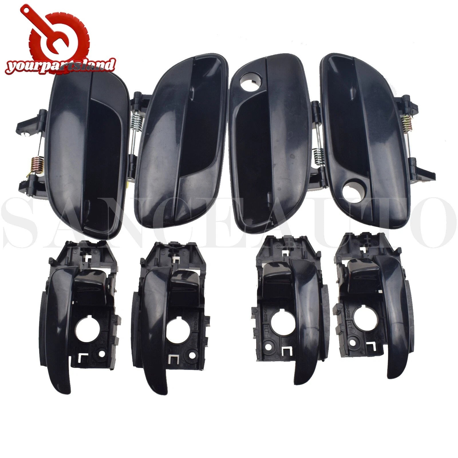 8Pcs Left Right Front Rear Inside Outside Door Handles For HYUNDAI ELANTRA 01-06 6B93BC-57