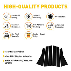 Pillar Posts For 2017-2022 Honda CR-V 6pcs Set Door Trim Cover Replacement EOA 6B93BC-57